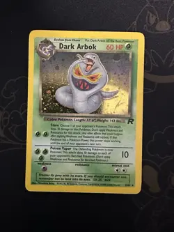 Pokemon Dark Arbok Holo Rare TCG Card 2/82 ERROR CARD - Image 1