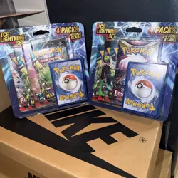 Lot Of 2 Pokemon TCG Lightning Set Packages with 1 Bonus Card - Image 1