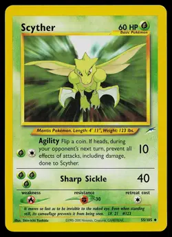 Pokemon Card - Scyther Neo Destiny 55/105 Uncommon - Image 1