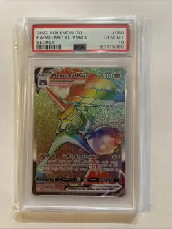 Pokemon TCG Melmetal VMAX Holo Card Pokemon Go 080/078 Secret Rare PSA 10 - Image 1