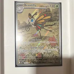 Pokemon Beautifly Holo Card 219/217 130 HP Stage 2 2026 Stun Spore Energy Straw - Image 1
