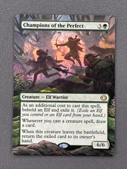 Champions of the Perfect MTG Lorwyn Eclipsed Hand Painted Borderless Altered Art - Image 1
