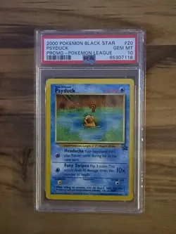 Pokemon League BLACK STAR PSYDUCK PROMO #20 PSA 10 Cert # 65307118 - Image 1