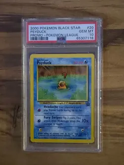 Pokemon League BLACK STAR PSYDUCK PROMO #20 PSA 10 Cert # 65307118 - Image 2