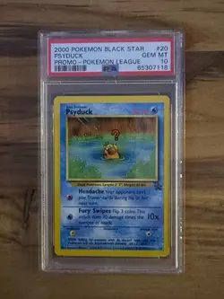 Pokemon League BLACK STAR PSYDUCK PROMO #20 PSA 10 Cert # 65307118 - Image 3