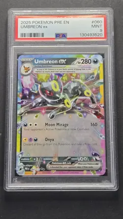 PSA 9 Umbreon EX 060/131 Prismatic Evolutions Ultra Rare Pokemon 2025 - Image 1