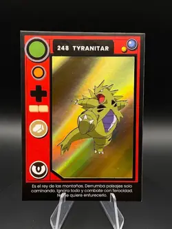 2025 POKEMON POKEDEX Kanto #248 TYRANITAR Peru Edition Gold Holo Foil - Image 5