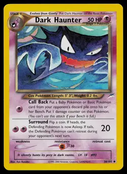 Pokemon Card - Dark Haunter Neo Destiny 36/105 Uncommon - Image 1