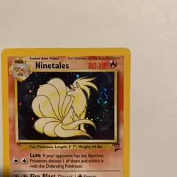 Pokemon TCG Base Set 2 -Ninetales- Holo Rare 13/130 Vintage - LP W/ Swirl 🌀 - Image 2
