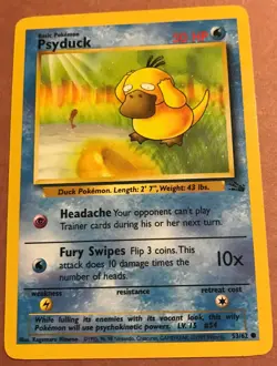 Pokemon TCG Psyduck 53/62 Common Fossil Set Unlimited WOTC - Image 1
