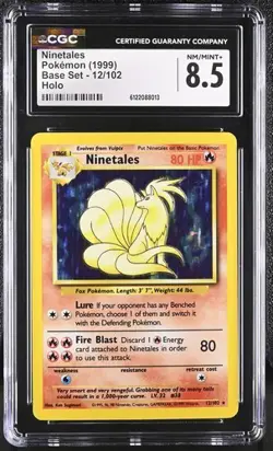 Ninetales *CGC 8.5* Holo *Base Set* #12 *1999* Vintage * Pokemon - Image 1