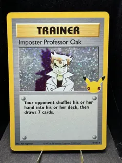 Pokemon TCG SWSH Imposter Professor Oak 73/102 Classic Reprint Trainer NM! - Image 1