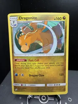 Pokemon TCG SM Team Up Dragonite 119/181 Cosmos Holo Promo NM - Image 1