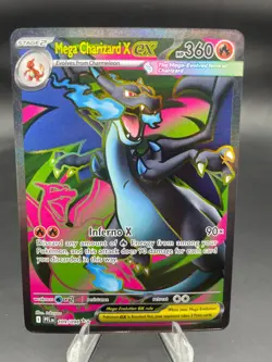 Mega Charizard X EX 109/094 UR - Mega Evolution Phantasmal Flames Pokemon - Image 1