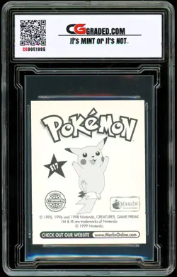 1999 Pokemon Topps Merlin S17 SPECIAL GLITTER HOLO PRISM Sticker Weezing ~ CG 10 - Image 2