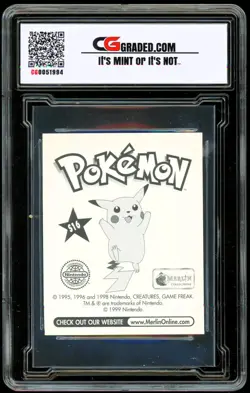 1999 Pokemon Topps Merlin S16 SPECIAL GLITTER HOLO PRISM Sticker Exeggutor CG 10 - Image 2