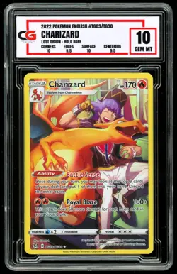 2022 Pokemon Lost Origin English Trainer Gallery TG03 HOLO Charizard ~ CG 10 - Image 1