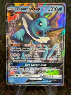 Pokemon TCG: VAPOREON GX ~ SM172 ~ BLACK STAR PROMO - Image 1