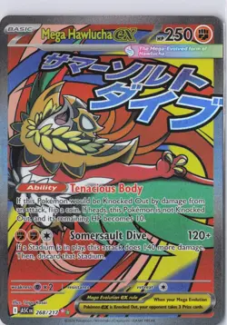 Pokemon Ascended Heroes - Mega Hawlucha ex 268/217 Mega Attack Rare! Pack Fresh! - Image 1