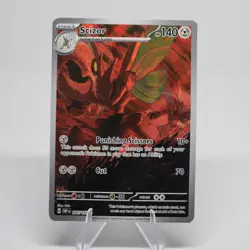 Pokemon 2023 SV03 Obsidian Flames Scizor 205/197 Illustration Rare Holo NM - Image 1