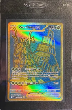 Wo-Chien ex Full Art Gold HR 240/091 Pokemon TCG Paldean Fates Gold Hyper Rare - Image 5
