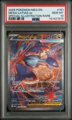 141427615 Mega Latias ex 2025 Pokemon Mega Evolution #181 SIR PSA 10 - Image 1