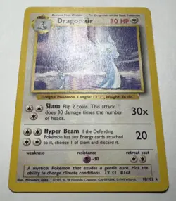 Pokemon Dragonair Base Set Unlimited Rare 18/102 Vintage - Image 2