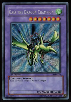 Gaia the Dragon Champion LOB-125 Asian English 1st Edition Yu-Gi-Oh - Image 1