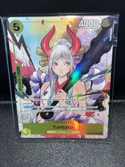 Bandai One Piece Yamato ST13-016 Character Card Egghead Holo Rush 4000 Power - Image 3