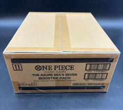 One Piece OP14-EB04 The Azure Sea's Seven English 12 Booster Box Case Sealed - Image 1