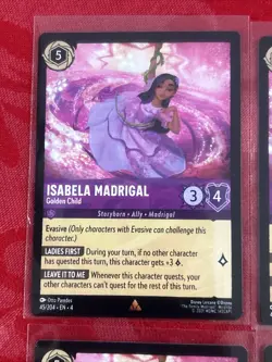 4x Disney Lorcana - Ursula’s Return - Isabela Madrigal - Golden Child 45/204 x4 - Image 3