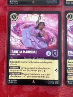 4x Disney Lorcana - Ursula’s Return - Isabela Madrigal - Golden Child 45/204 x4 - Image 4