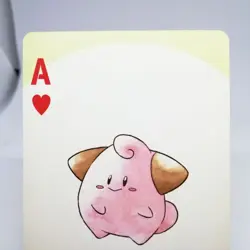 Cleffa A Heart Pokemon trump playing card Gold 2 Pichu Back Nintendo JAPAN - Image 4