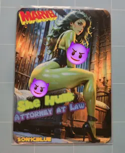 She Hulk Marvel Comics Custom Metal Waifu Card Fan Art - Image 1