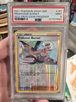 PSA 9 Professor Burnet SWSH167 SWSH: Sword & Shield Promo Card Professor Program - Image 1