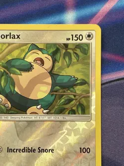 Snorlax Reverse Holo Foil - Hidden Fates 2019 50/68 - Near Mint Pokemon TCG Card - Image 3