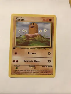 Diglett 47/102 Common Spanish 1st Edition Base Set Pokemon TCG Card - Image 1
