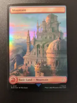 Mountain Assassin's Creed Full Art Foil Card NM MTG #107 - Image 1