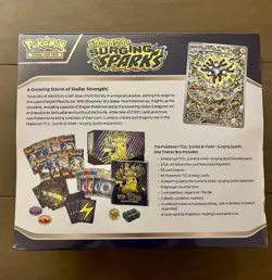 Pokemon SURGING SPARKS Elite Trainer Box NEW/SEALED + 3 Extra Cards (Pack Fresh) - Image 2