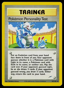 Pokemon Card - Pokemon Personality Test Neo Destiny 102/105 Uncommon - Image 1