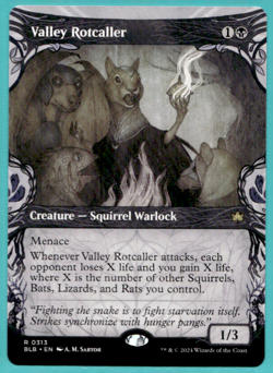 VALLEY ROTCALLER SHOWCASE BLOOMBURROW BLB RARE SQUIRREL WARLOCK MTG 313 - Image 1