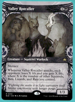 VALLEY ROTCALLER SHOWCASE BLOOMBURROW BLB RARE SQUIRREL WARLOCK MTG 313 - Image 2