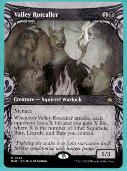VALLEY ROTCALLER SHOWCASE BLOOMBURROW BLB RARE SQUIRREL WARLOCK MTG 313 - Image 3