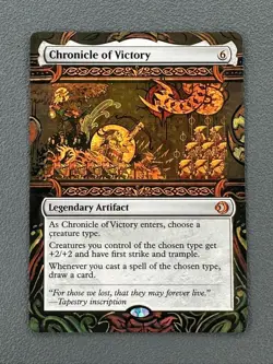 Chronicle of Victory MTG Lorwyn Eclipsed Hand Painted Extended Full Altered Art - Image 1