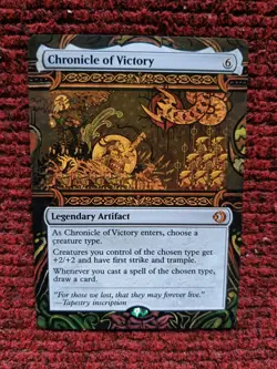 Chronicle of Victory MTG Lorwyn Eclipsed Hand Painted Extended Full Altered Art - Image 2