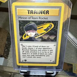 Minion of Team Rocket 1st Edition 113/132 Gym Heroes Trainer Pokemon WOTC LP - Image 1
