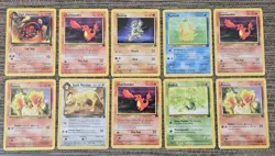 Vintage Pokemon Card Lot Of 10 Team Rocket Set - Image 1