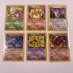 Vintage Pokemon Team Rocket Lot Of 6 LP - Image 1