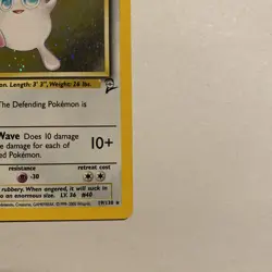 Wigglytuff HOLO 19/130 Holo Rare Base Set 2 Pokemon Card WOTC Vintage - LP - Image 4