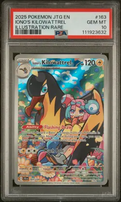 2025 POKEMON JTG EN-JOURNEY TOGETHER ILLUSTRATION RARE IONO'S KILOWATTREL PSA 10 - Image 1